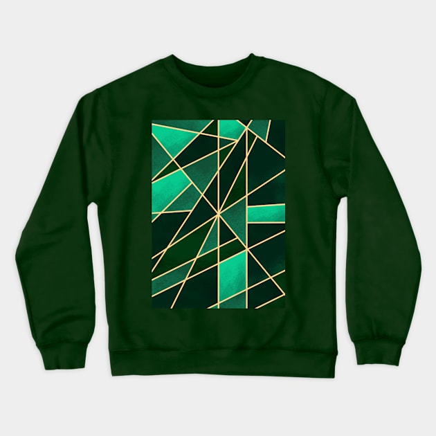 Abstract Green Crewneck Sweatshirt by Scratch